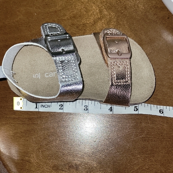 NWOT Carter's Kids Silver and Gold Sandals - Picture 5 of 5